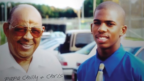 NBA All-Star Chris Paul (right) was inspired by his grandfather, Nathaniel Frederick Jones, also known as “Papa Chilly.