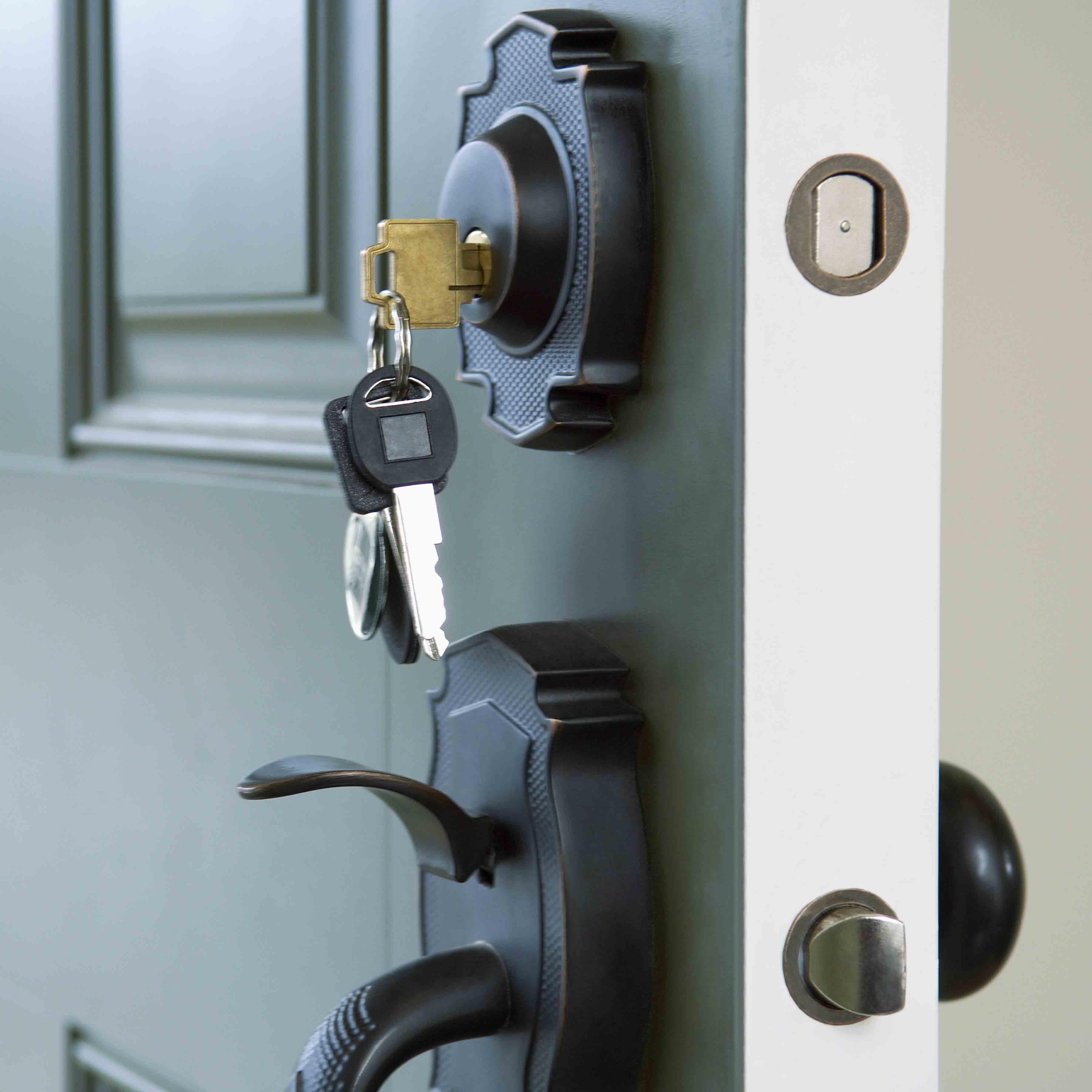 Front door knob and keys